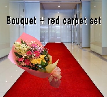 花束＋紅地毯